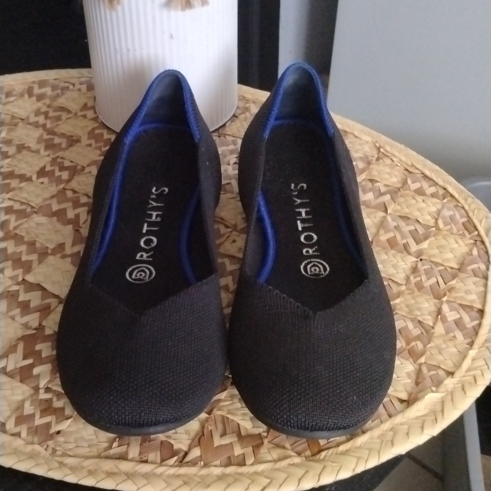 Rothy's Black and Blue Flats